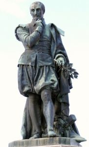 Statue d'Olivier de Serres à Villeneuve-de-Berg (bronze de Hébert, 1858)